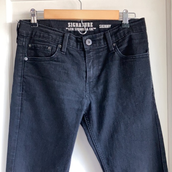 Signature by Levi Jeans Men’s Black Size 30 x 32 Skinny - Picture 2 of 7